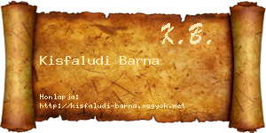 Kisfaludi Barna névjegykártya